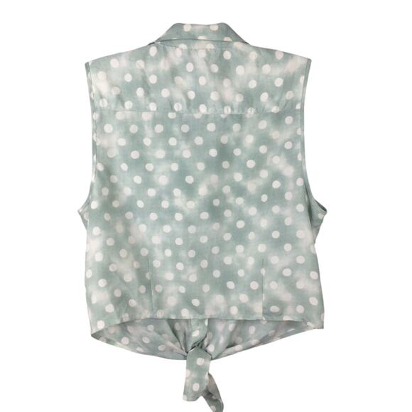 Forever 21 Polka Dot Crop Tank Top Size Large - Picture 2 of 6